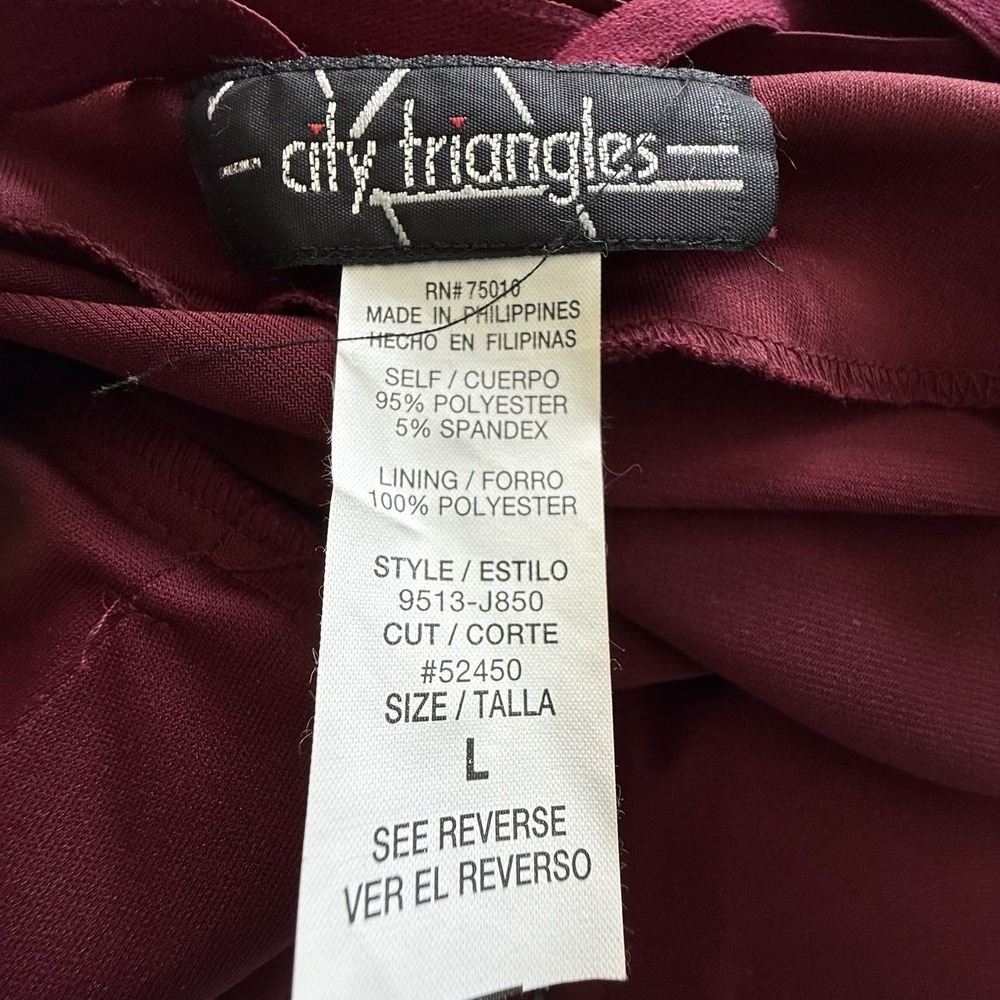 Y2K City Triangles Metallic Glitter Maxi Slip Dress Sz L Open Back Formal - Picture 9 of 9